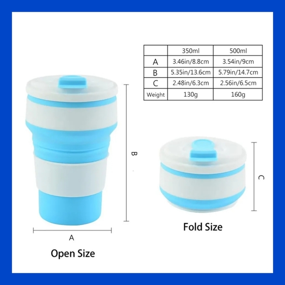 5/25, light green collapsible high temperature scold resistant drink tumbler cup - Picture 4 of 8